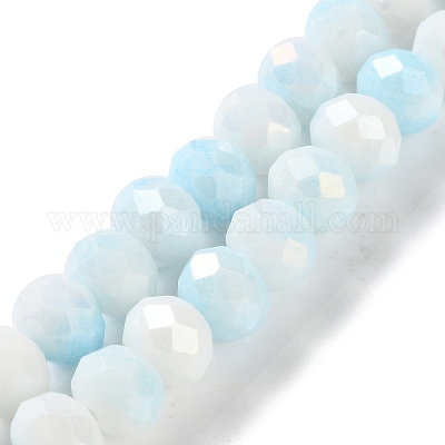 Стеклянные бусины с гальваническим покрытием  LAMP-S068-02K-1