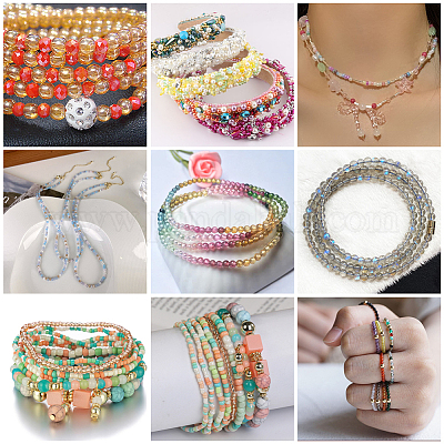 8 нити прозрачные гальванические стеклянные бусины нити GLAA-BBC0001-04D-1