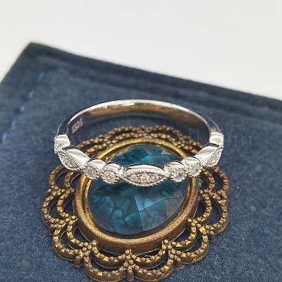 925 регулируемое кольцо из стерлингового серебра с микропаве из кубических цирконий для женщин IR3957-4-1