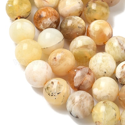 Природные желтые опал бусины пряди&nbsp;G-I213-18-8mm-1