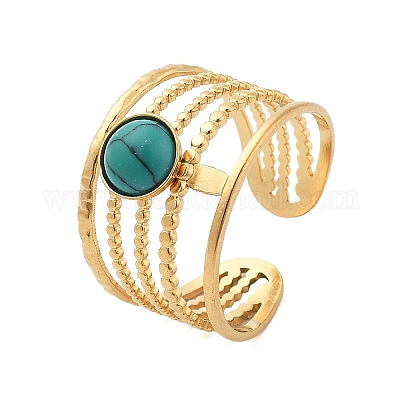 Регулируемые открытые манжеты из нержавеющей стали 304 золотистого цвета VS7439-4-1