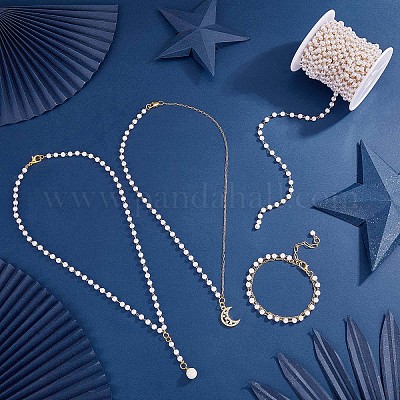 Пластиковая цепочка с искусственным жемчугом JX303A-1