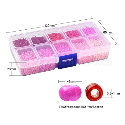 8500шт 10 стильные стеклянные бусины&nbsp;SEED-YW0001-80A-1