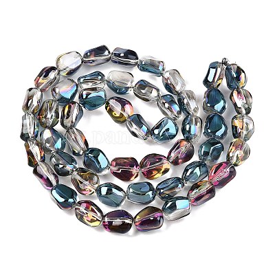 Стеклянные бусины с гальваническим покрытием &nbsp;EGLA-T021-08H-1