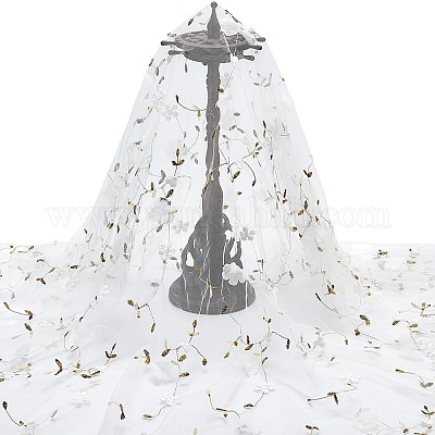 1 шт. сетчатая ткань из молочного волокна с цветочным узором DIY-UN0006-50B-1