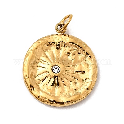 Подвески из нержавеющей стали 304 со стразами STAS-B093-08G-1