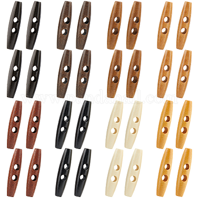 32 шт. 8-х цветные деревянные пуговицы с 2 отверстиями DIY-GF0011-42A-1