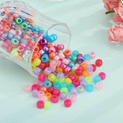 1000 шт. 2 вида светящихся пластиковых перламутровых бусин KY-SZ0001-56-1