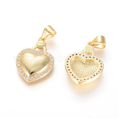 Латунные микро проложить кубического циркония подвески KK-I657-20G-1