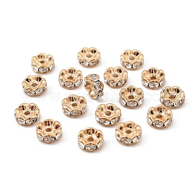 Messing Strass Zwischen perlen&nbsp;RB-A014-L8mm-01LG-NF-1