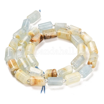 Нити из натурального голубого кальцита G-G068-A28-01-1