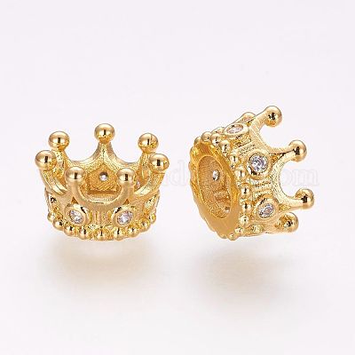 Латунные микро проложить Цирконий Европейский бисером ZIRC-G091-85G-1