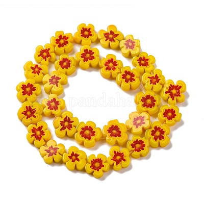 Ручной работы millefiori стеклянные бусины нитки LAMP-G164-08D-1