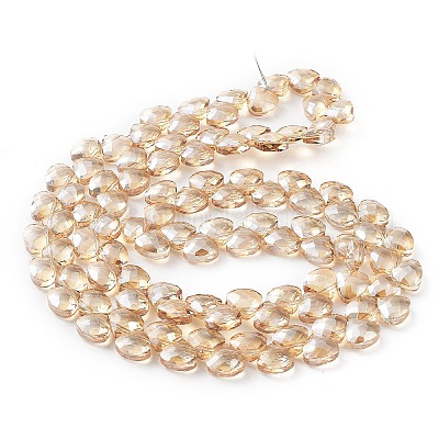 Гальванические треугольные стеклянные бусины EGLA-A036-11A-PL04-1