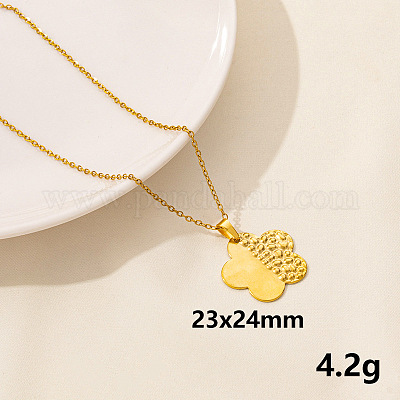 Ожерелье с цветочным кулоном из нержавеющей стали 304 для женщин SM6724-6-1