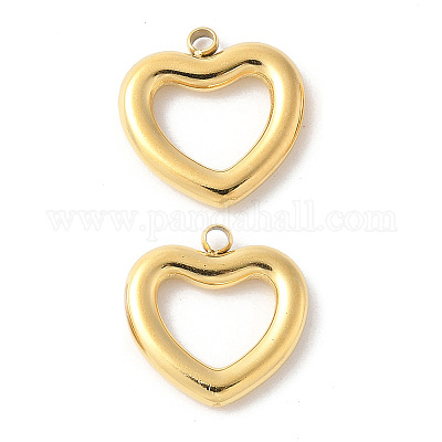 Подвески в форме сердца из нержавеющей стали 304 STAS-L022-417G-1