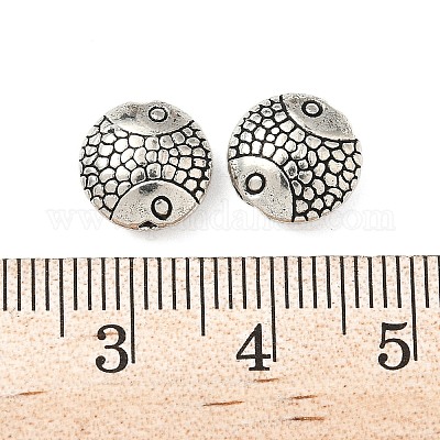 Сплавочные овальные бусины тибетского стиля  TIBEB-L008-01D-AS-1