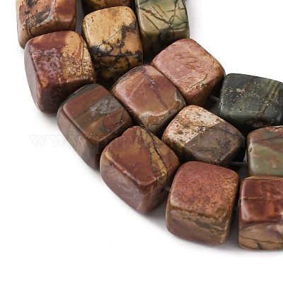 Нити бусин из натурального камня пикассо/полихромной яшмы&nbsp;G-D098-D02-1