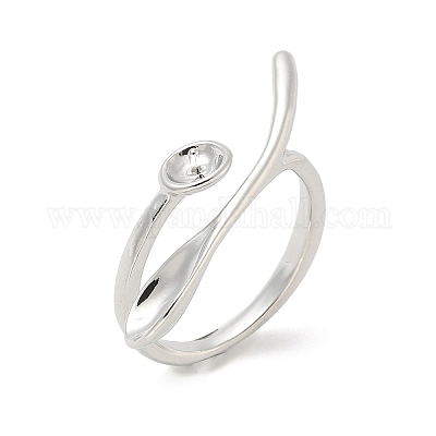 Закрепки кольца из латуни с открытой манжетой KK-G518-10P-02-1