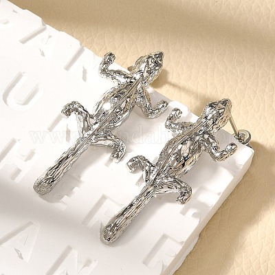 Латунь серьги EJEW-B118-02P-1