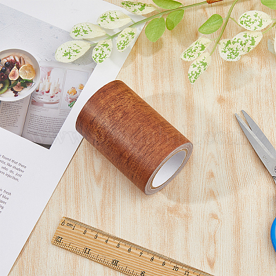 Клейкая лента из полиэтилена с имитацией древесины AJEW-WH0270-222H-1