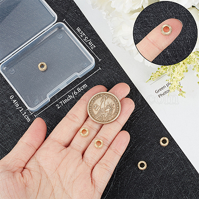 5 шт. латунные европейские бусины с микропаве из кубического циркония ZIRC-BBC0002-50-1