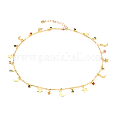 Латунь эмаль кулон ожерелья NJEW-JN03120-1