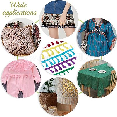 5 рулон 5-х цветных хлопковых лент с кисточками OCOR-CA0001-13-1