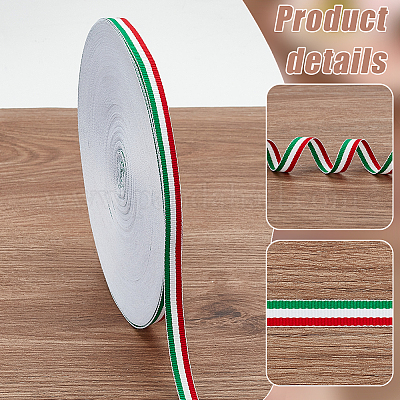 Лента в полоску из трехцветного полиэстера длиной 50 ярд. OCOR-WH0078-199A-1