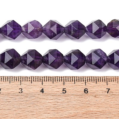 Граненый натуральный аметист G-K066-09-10mm-1