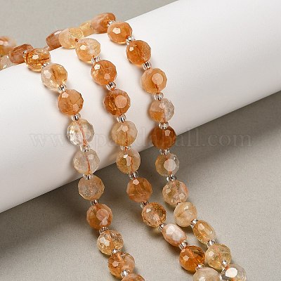 Природный цитрин бисер нитей G-B153-B09-1