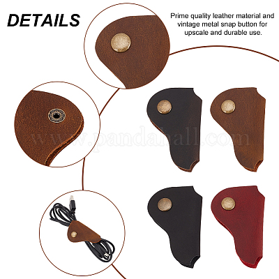 Ahademaker 4 шт. 4 цвета органайзеры из воловьей кожи&nbsp;AJEW-GA0004-76-1