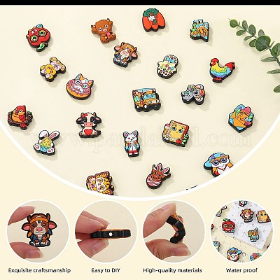 12 шт. 6 стильных экологически чистых силиконовых бусины для пищевых продуктов SIL-SZ0002-72A-1