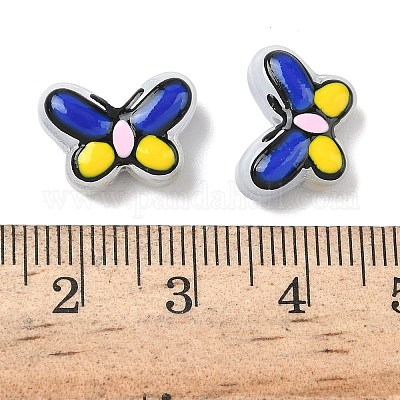 Прозрачные стеклянные эмалевые бусины LAMP-C023-02C-1