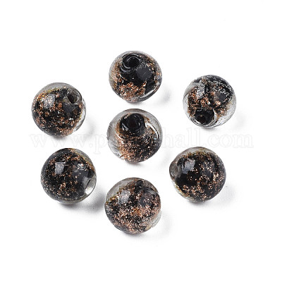 Бусины ручной работы бусины золотого песка LAMP-T016-10A-1