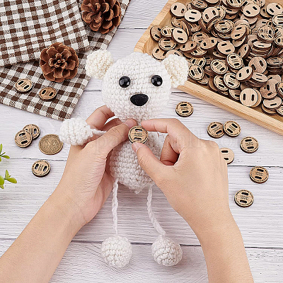 Подвески из неокрашенного дерева WOOD-BC0001-05-1