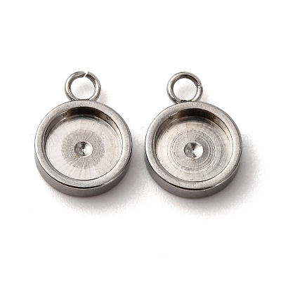 201 оправа для подвески из нержавеющей стали в форме кабошона STAS-D379-04B-P-1