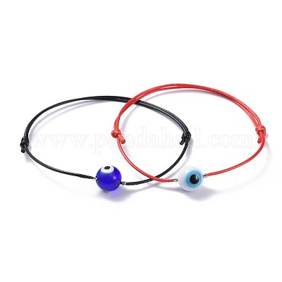 PandaHall Bracelets coréens en polyester ciré