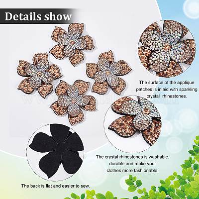 pezzo di applicazioni di strass all'ingrosso