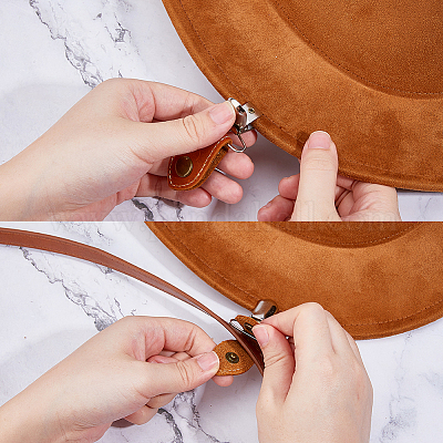 6 шт. ремни для кабеля из коровьей кожи&nbsp;HJEW-FH00227-1