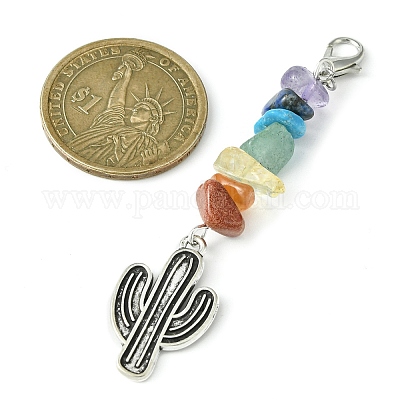 Украшение из сплава кактуса HJEW-JM01553-02-1