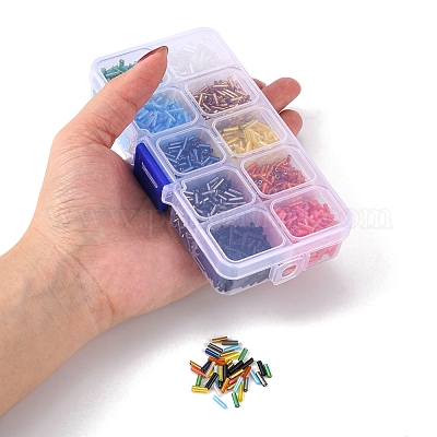 100 г 10 стильные стеклянные бусины с серебряной подкладкой SEED-YW0002-06-1