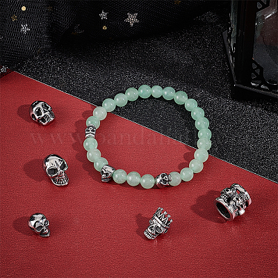 8 шт. 8 стиля хэллоуин бусины из нержавеющей стали STAS-UN0059-61-1