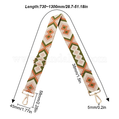 Регулируемые лямки сумки из поликоттона в этническом стиле AJEW-WH0270-108-1