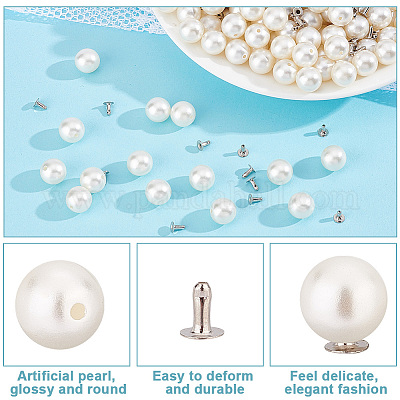 200 комплект заклепок-гвоздиков из АБС-пластика с имитацией жемчуга KY-GO0001-06C-1