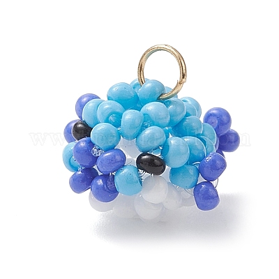 Подвески-пуховики из стеклянных бусин PALLOY-MZ01121-01-1