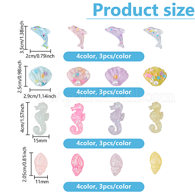 Кабошоны из прозрачной смолы RESI-DC0001-45-1