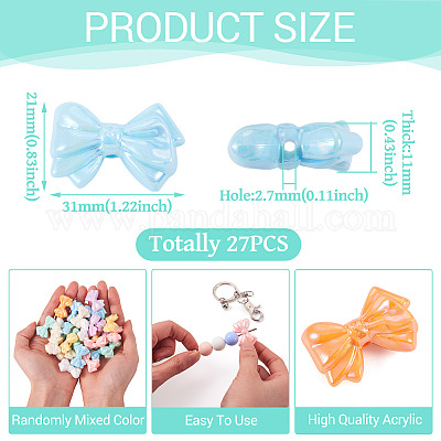 27 шт. Непрозрачные акриловые бусины OACR-TA0003-71-1