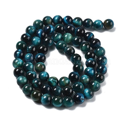 Нити из натуральных бусин тигрового глаза высшего качества G-B133-A02-6MM-07-1