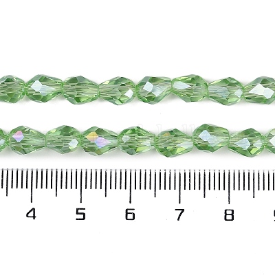 Прозрачные стеклянные бусины гальваническим пряди EGLA-N013-T6mm-B13-1